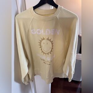 aerie Light Yellow Crewneck Sweatshirt